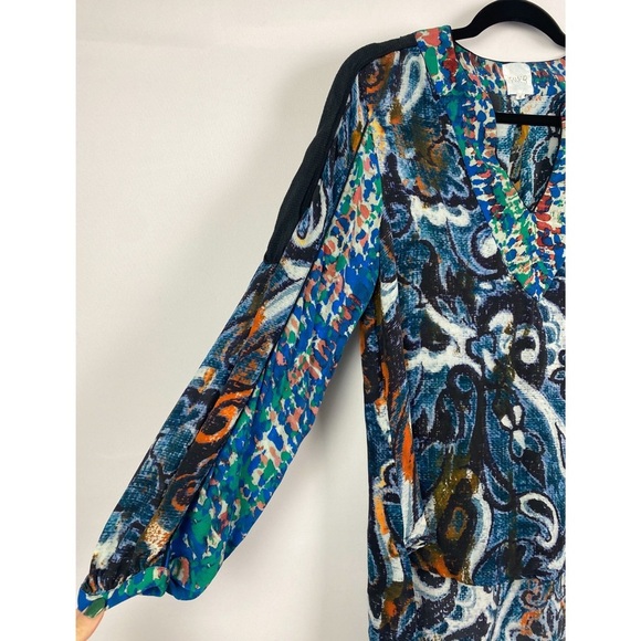 Tryb Anthropologie Womens Silk Blouse S Wearable Art Artsy‎ Boho Lagenlook Flowy - Picture 3 of 6